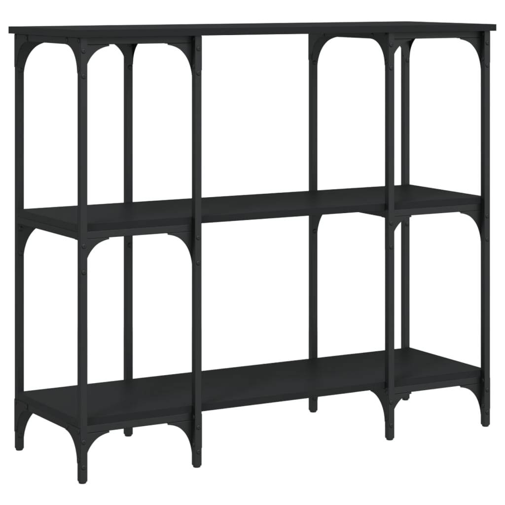 Table console noir 102x35x90 cm bois d'ingénierie - XIOS