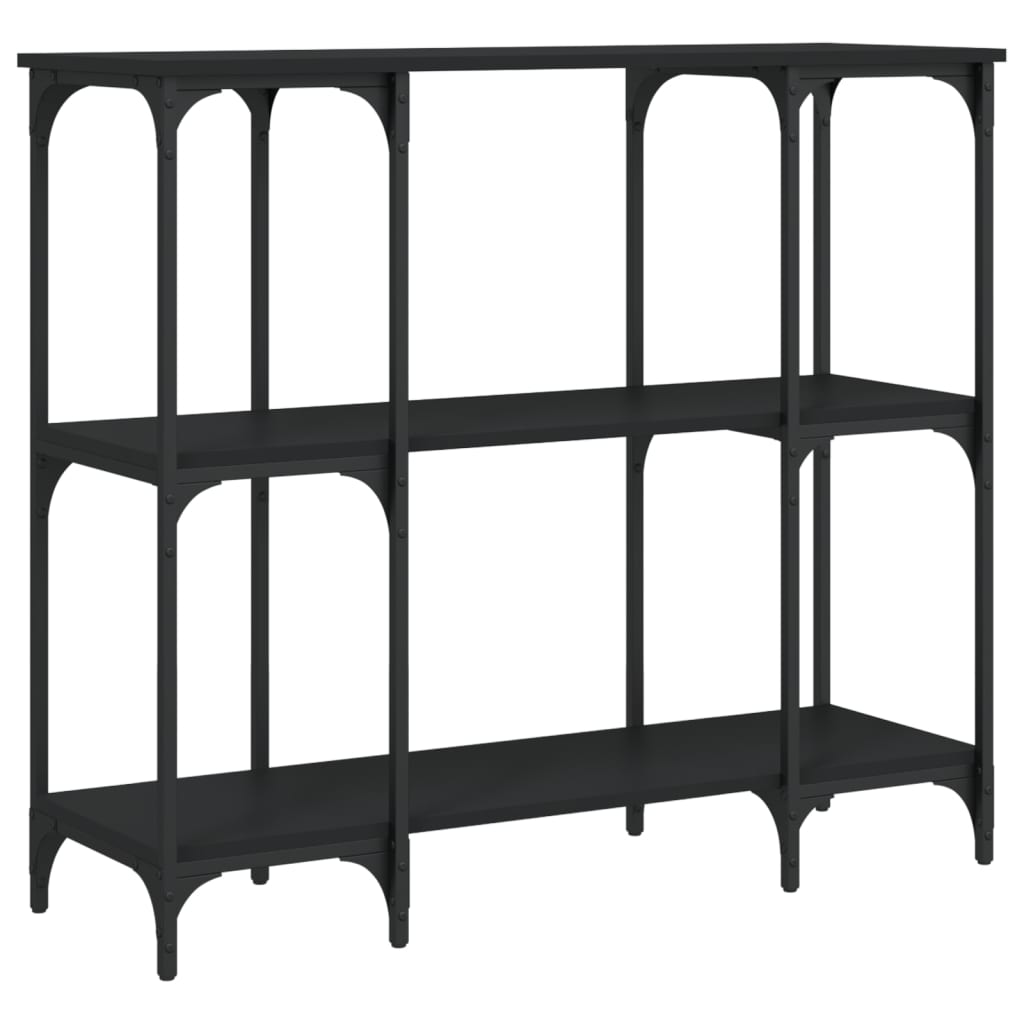 Table console noir 102x35x90 cm bois d'ingénierie - XIOS