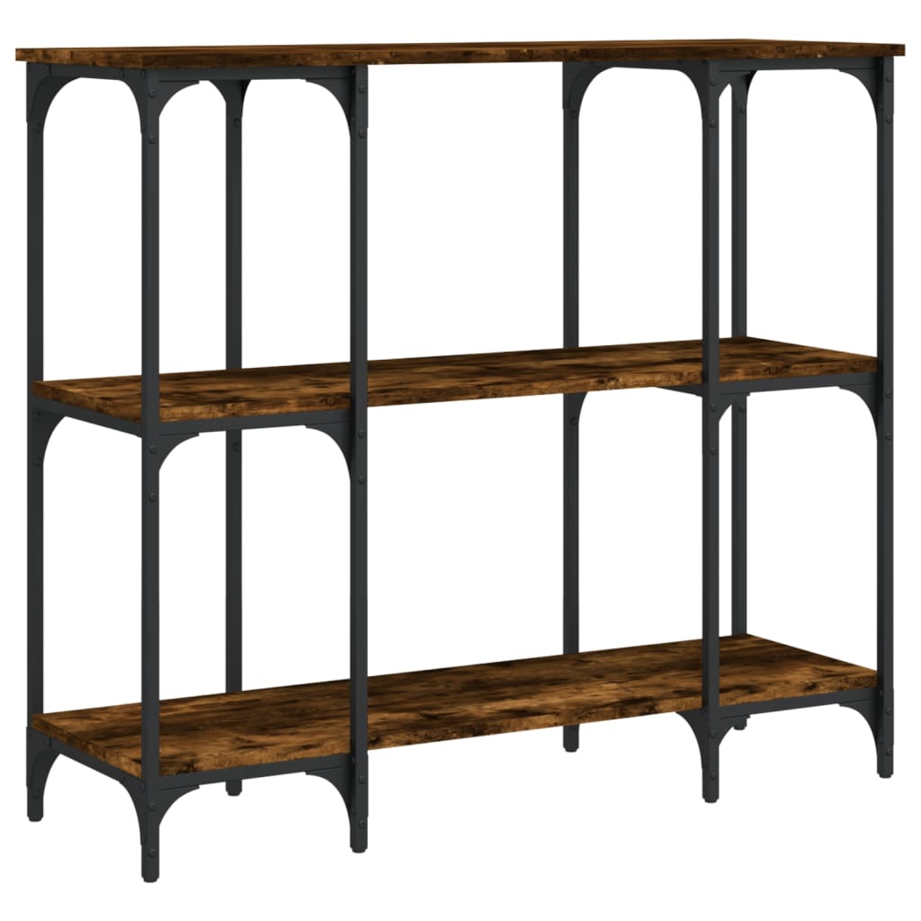 Table console chêne fumé 102x35x90 cm bois d'ingénierie - XIOS