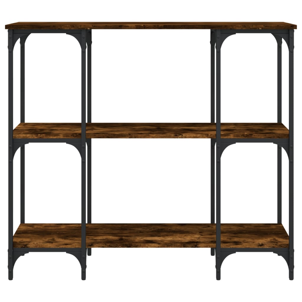 Table console chêne fumé 102x35x90 cm bois d'ingénierie - XIOS