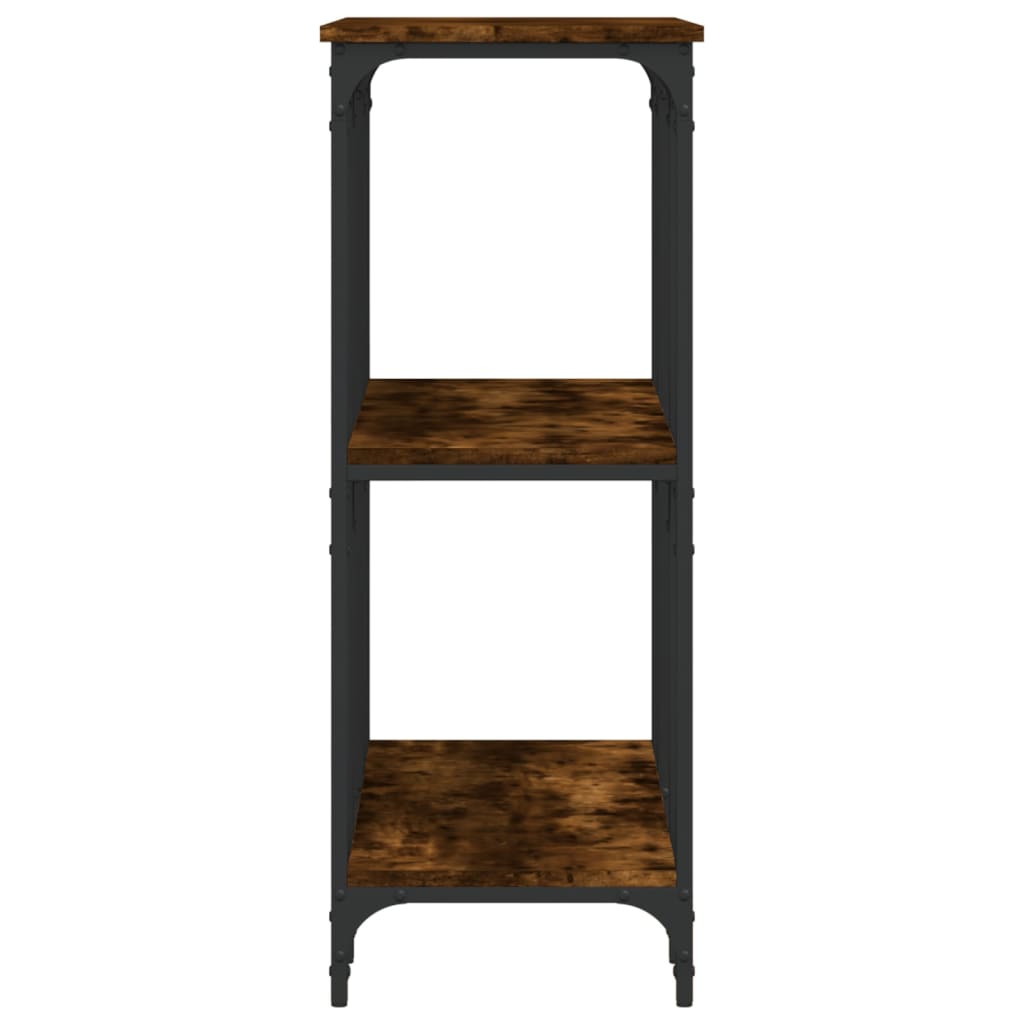 Table console chêne fumé 102x35x90 cm bois d'ingénierie - XIOS