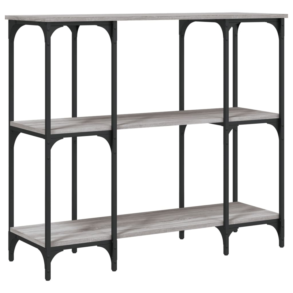 Table console sonoma gris 102x35x90 cm bois d'ingénierie - XIOS