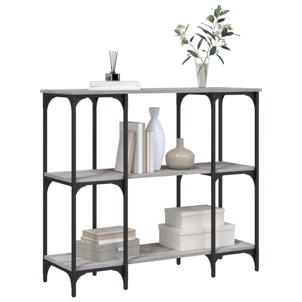 Table console sonoma gris 102x35x90 cm bois d'ingénierie - XIOS