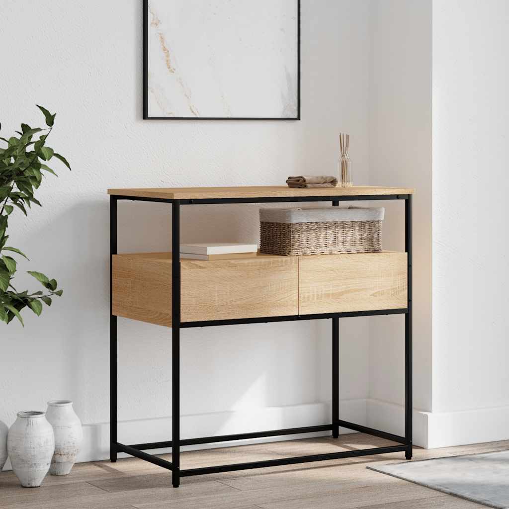 Table console Chêne Sonoma 75x40x75 cm Bois d'ingénierie - XIOS
