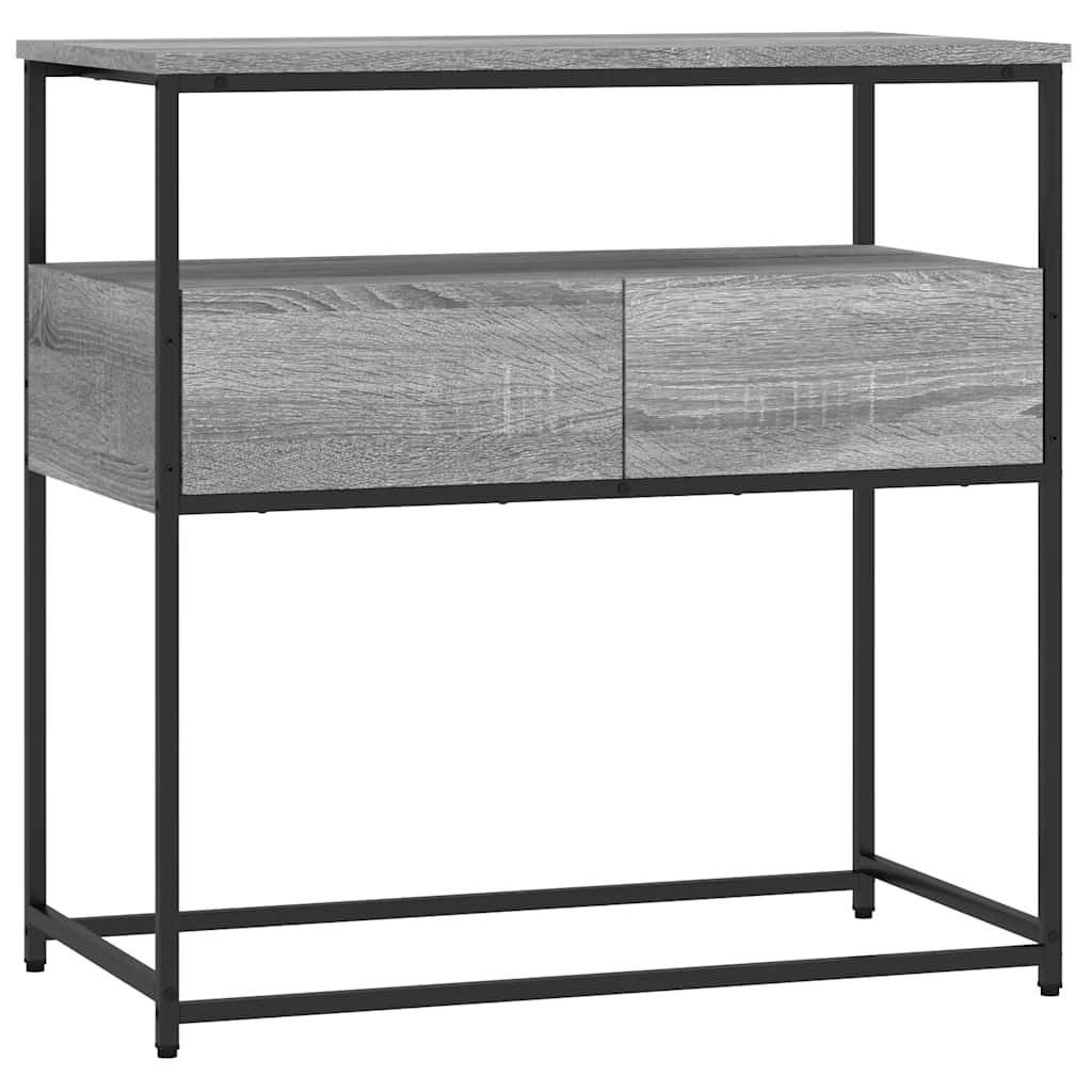 Table console sonoma gris 75x40x75 cm bois d'ingénierie - XIOS