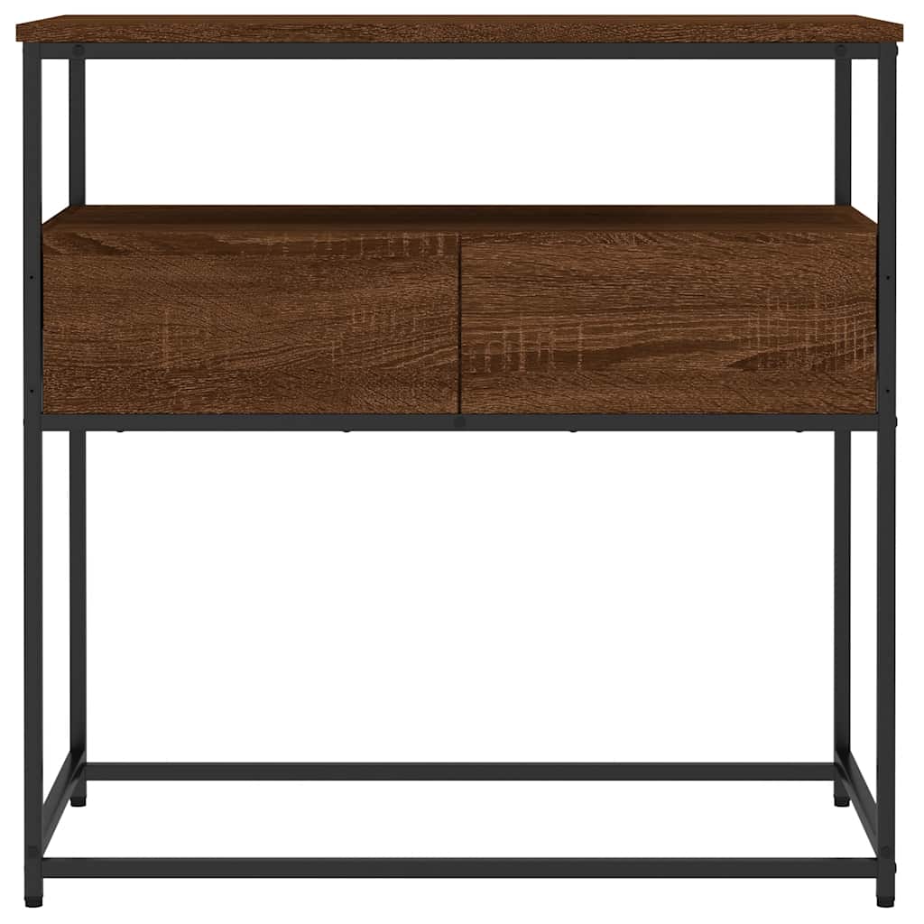Table console chêne marron 75x40x75 cm bois d'ingénierie - XIOS