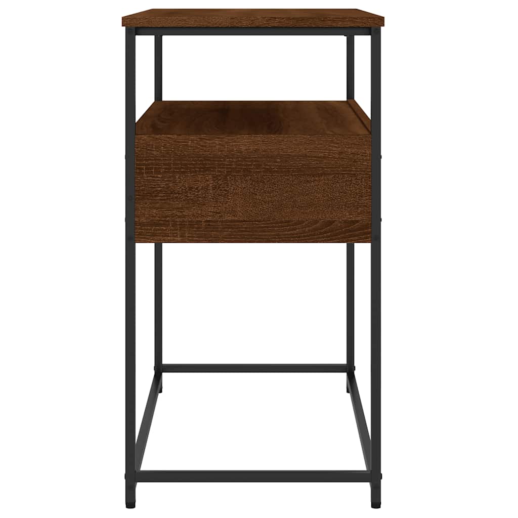 Table console chêne marron 75x40x75 cm bois d'ingénierie - XIOS