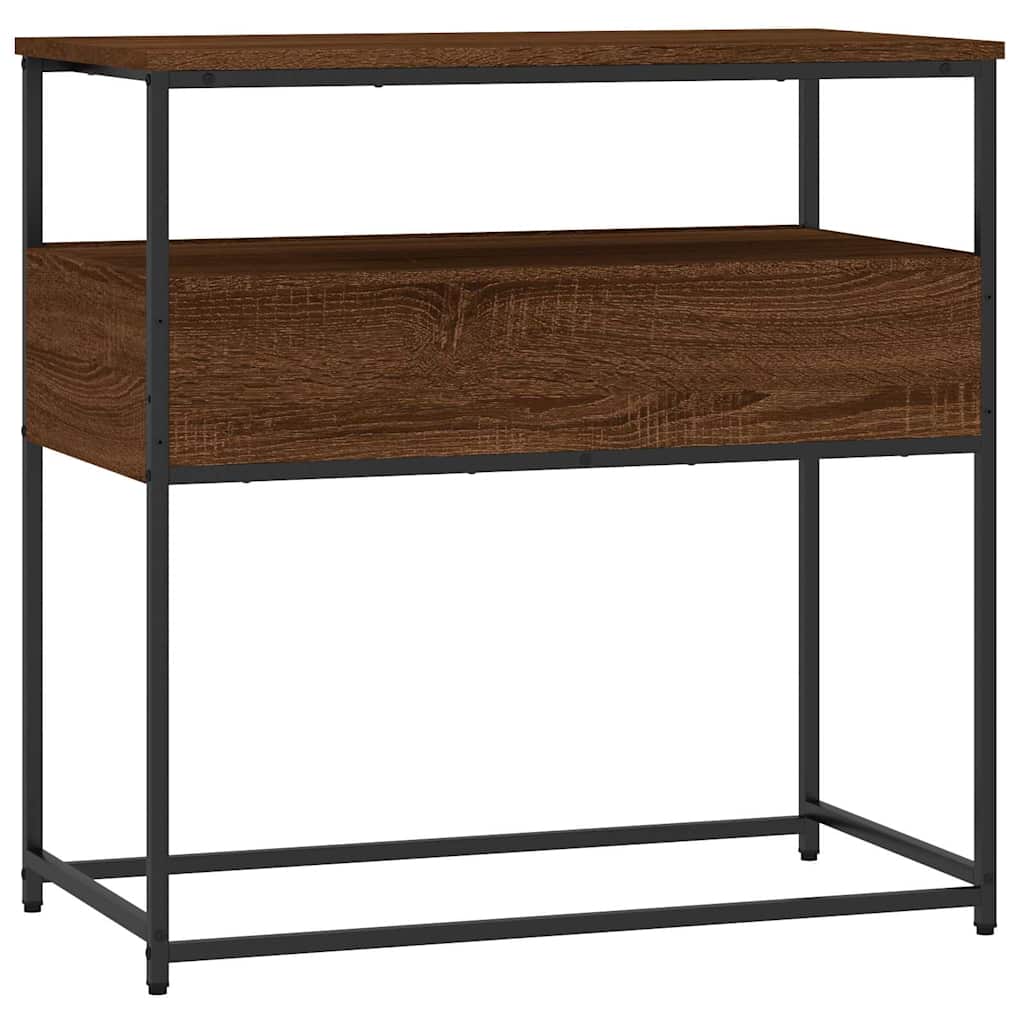 Table console chêne marron 75x40x75 cm bois d'ingénierie - XIOS