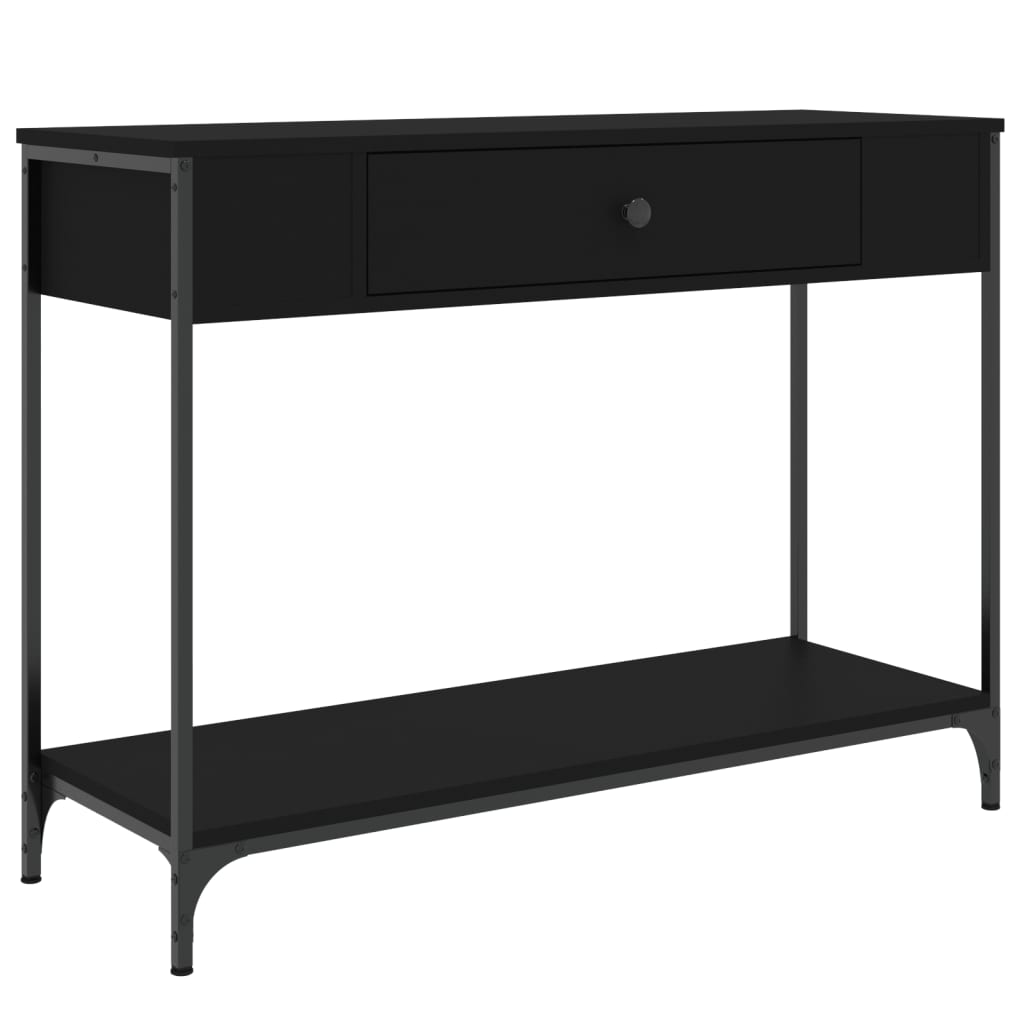 Table console noir 100x34,5x75 cm bois d'ingénierie - XIOS