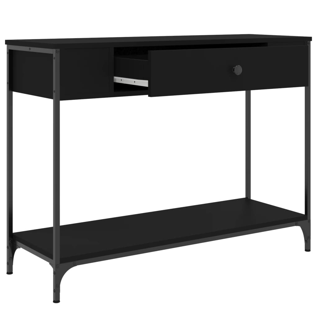 Table console noir 100x34,5x75 cm bois d'ingénierie - XIOS