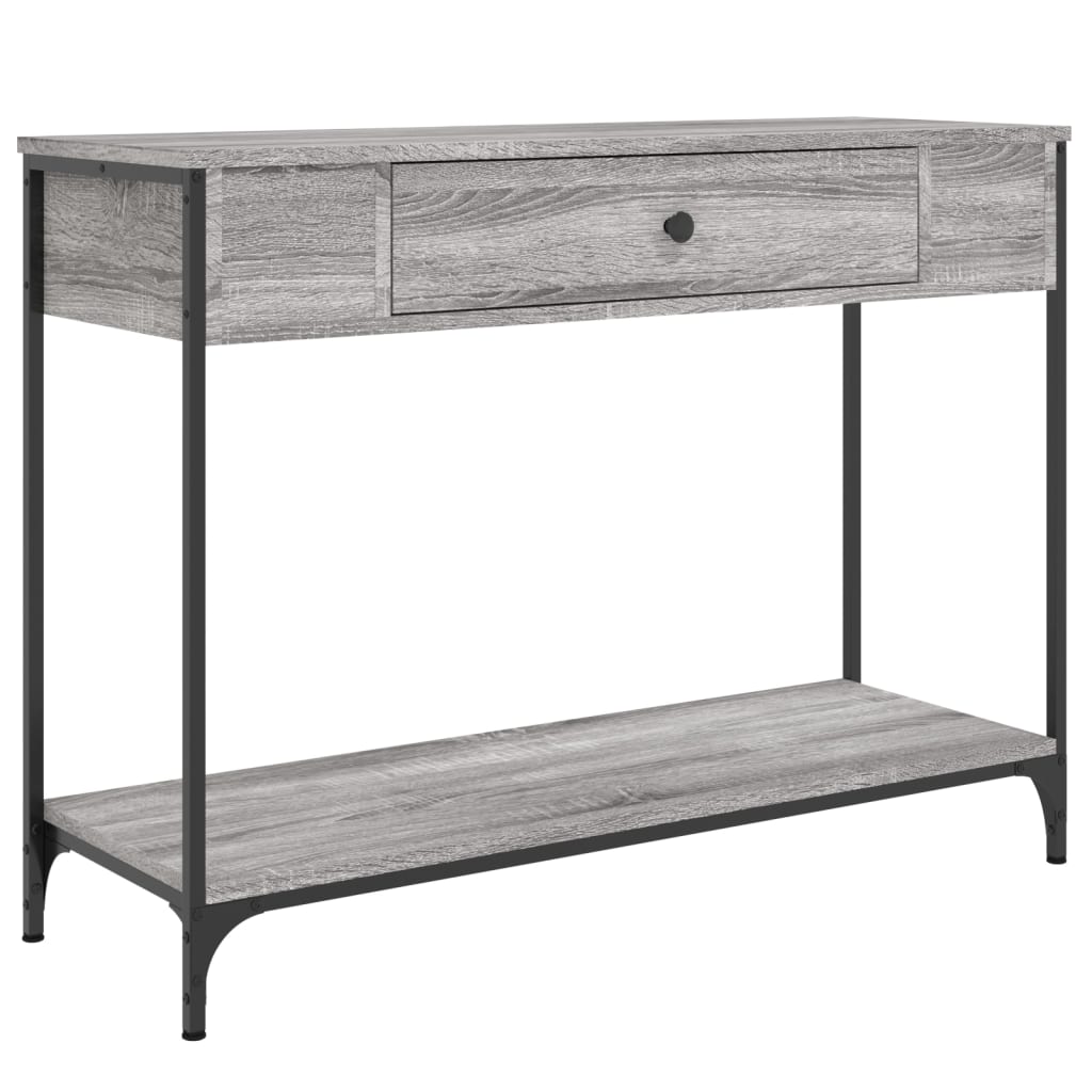 Table console sonoma gris 100x34,5x75 cm bois d'ingénierie - XIOS