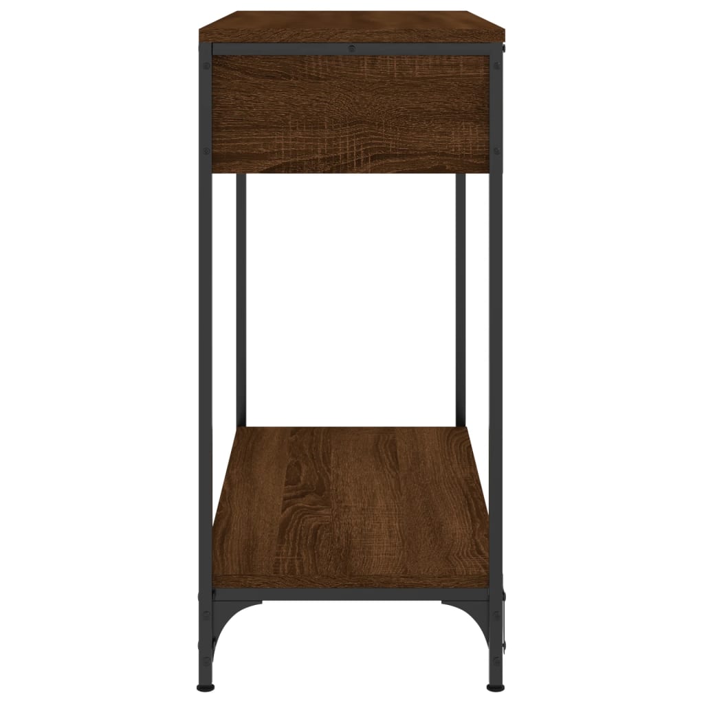 Table console chêne marron 75x34,5x75 cm bois d'ingénierie - XIOS