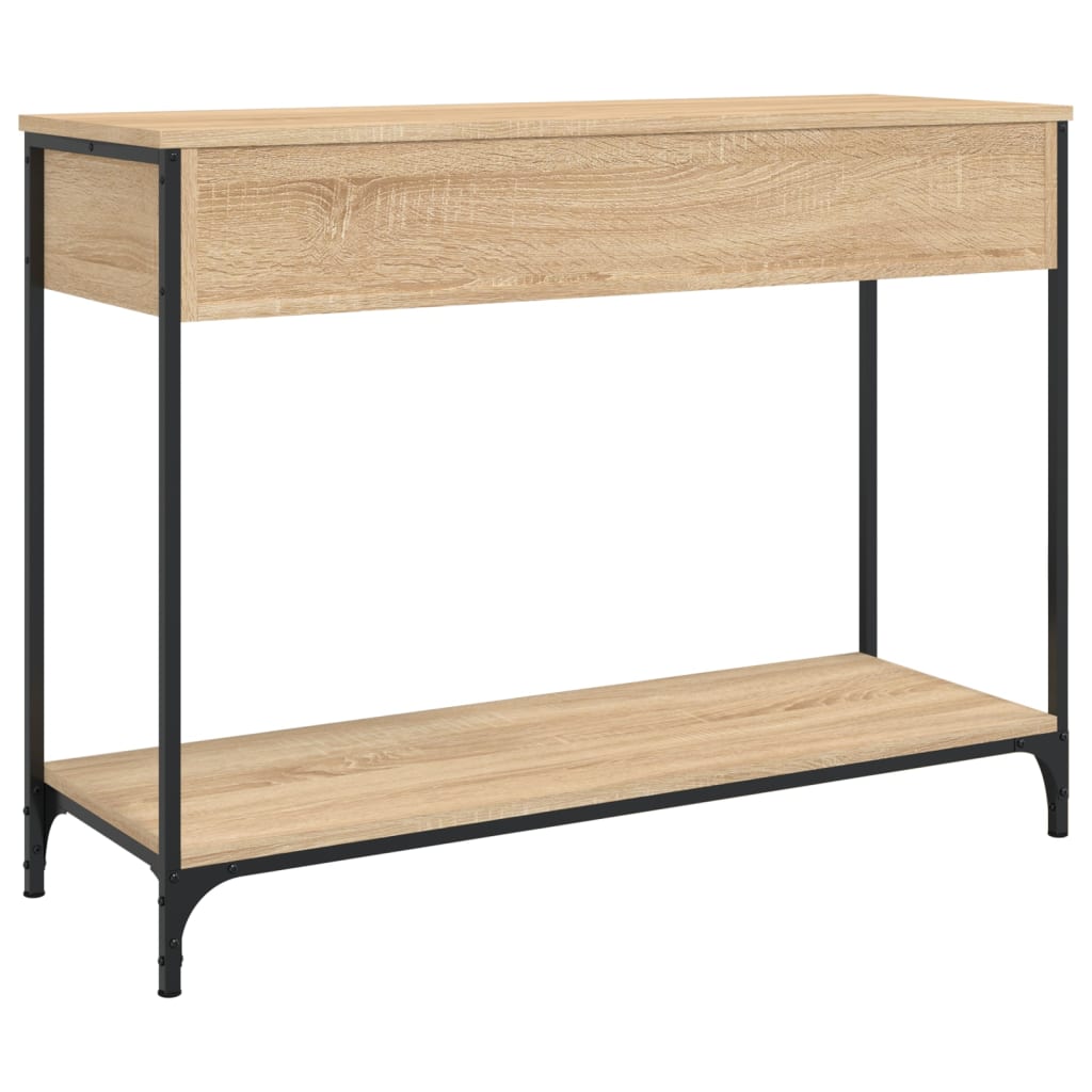 Table console chêne sonoma 100x34,5x75 cm bois d'ingénierie - XIOS