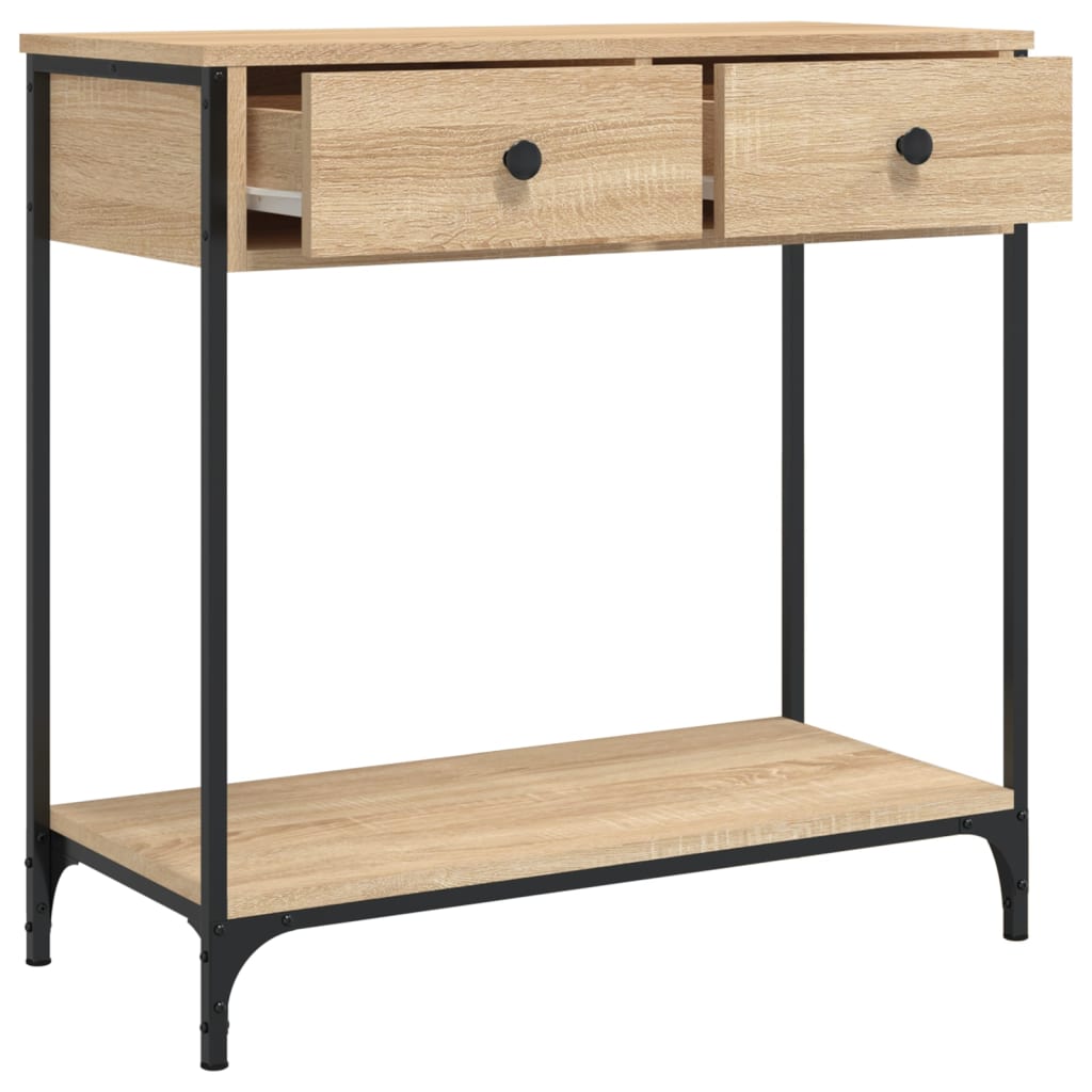 Table console chêne sonoma 75x34,5x75 cm bois d'ingénierie - XIOS