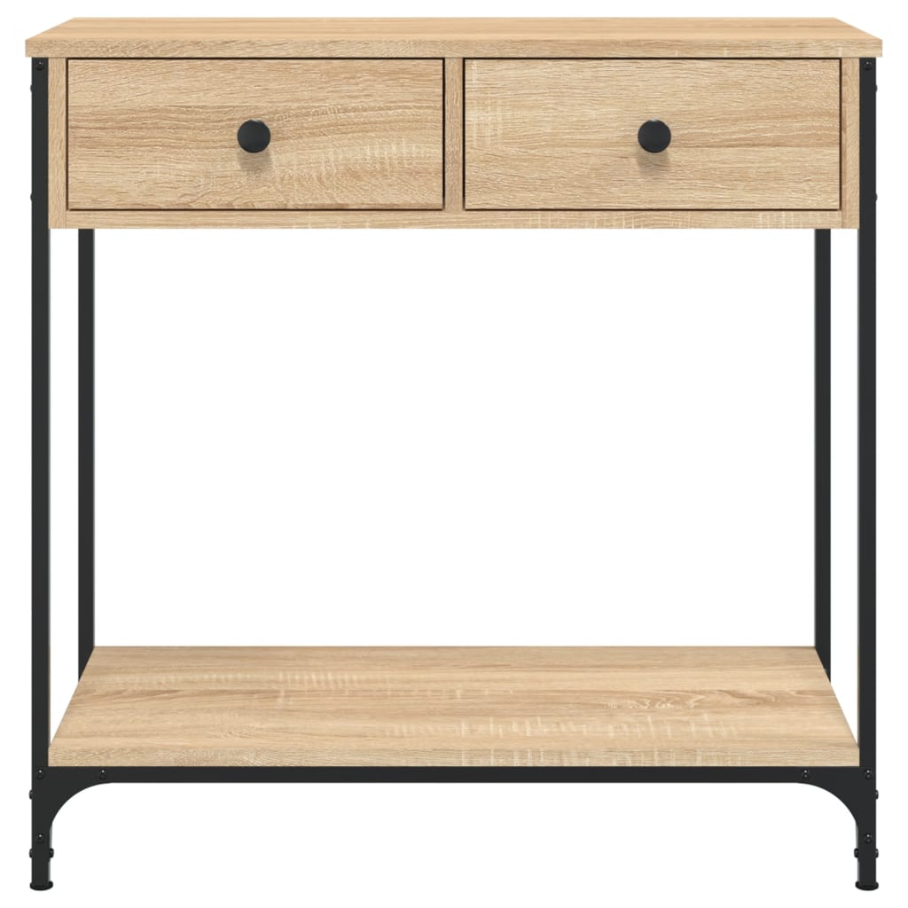 Table console chêne sonoma 75x34,5x75 cm bois d'ingénierie - XIOS