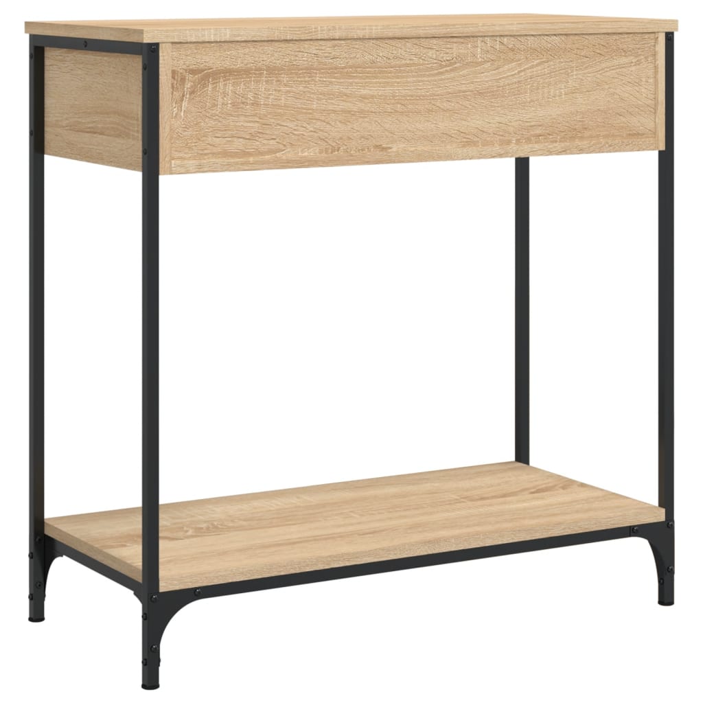 Table console chêne sonoma 75x34,5x75 cm bois d'ingénierie - XIOS