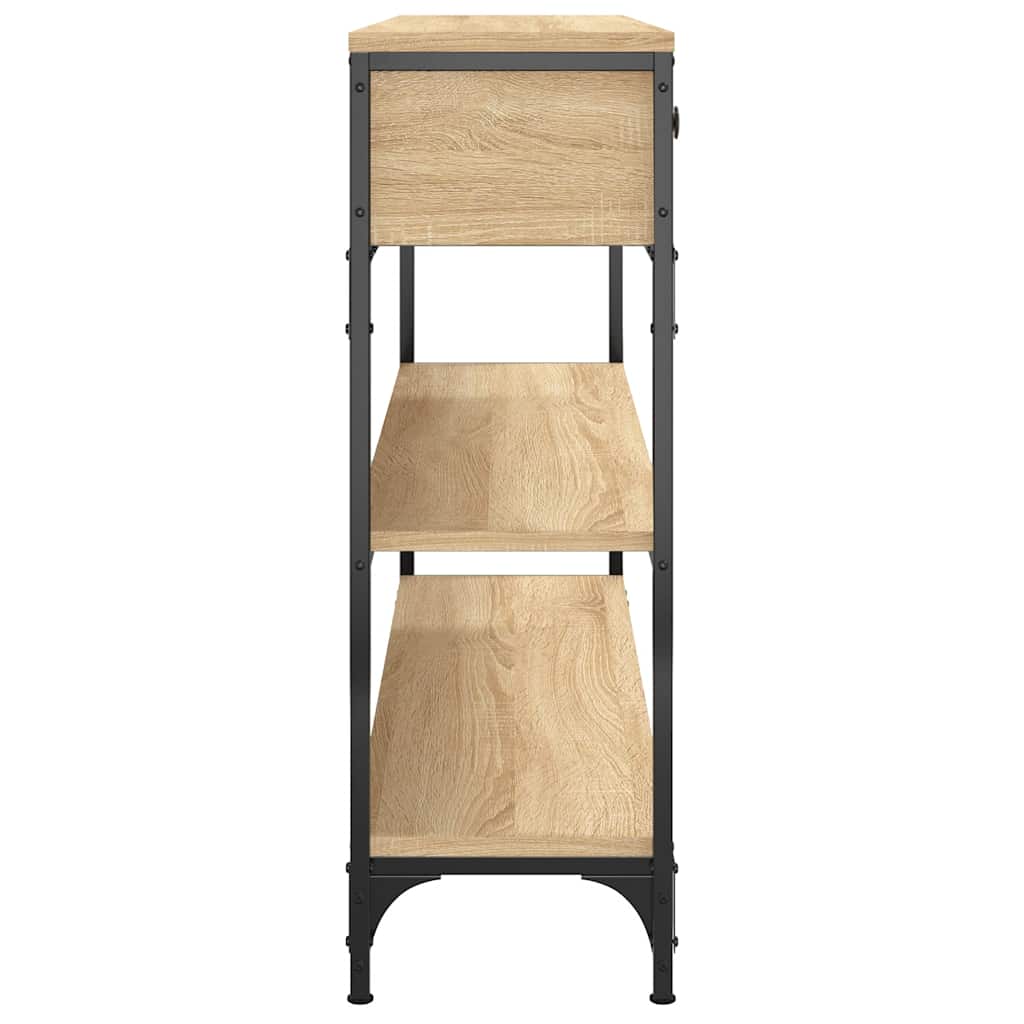 Table console chêne sonoma 100x25x75 cm bois d'ingénierie - XIOS