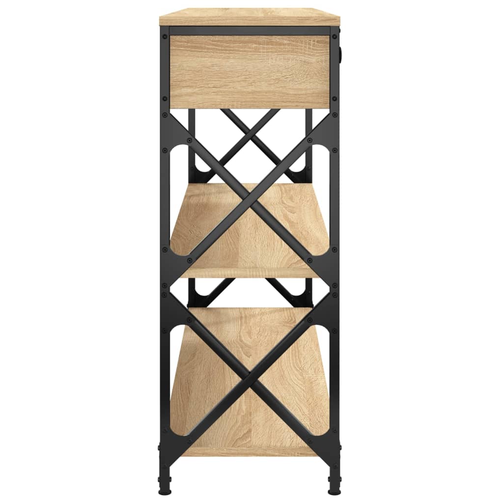 Table console chêne sonoma 100x28x75 cm bois d'ingénierie - XIOS