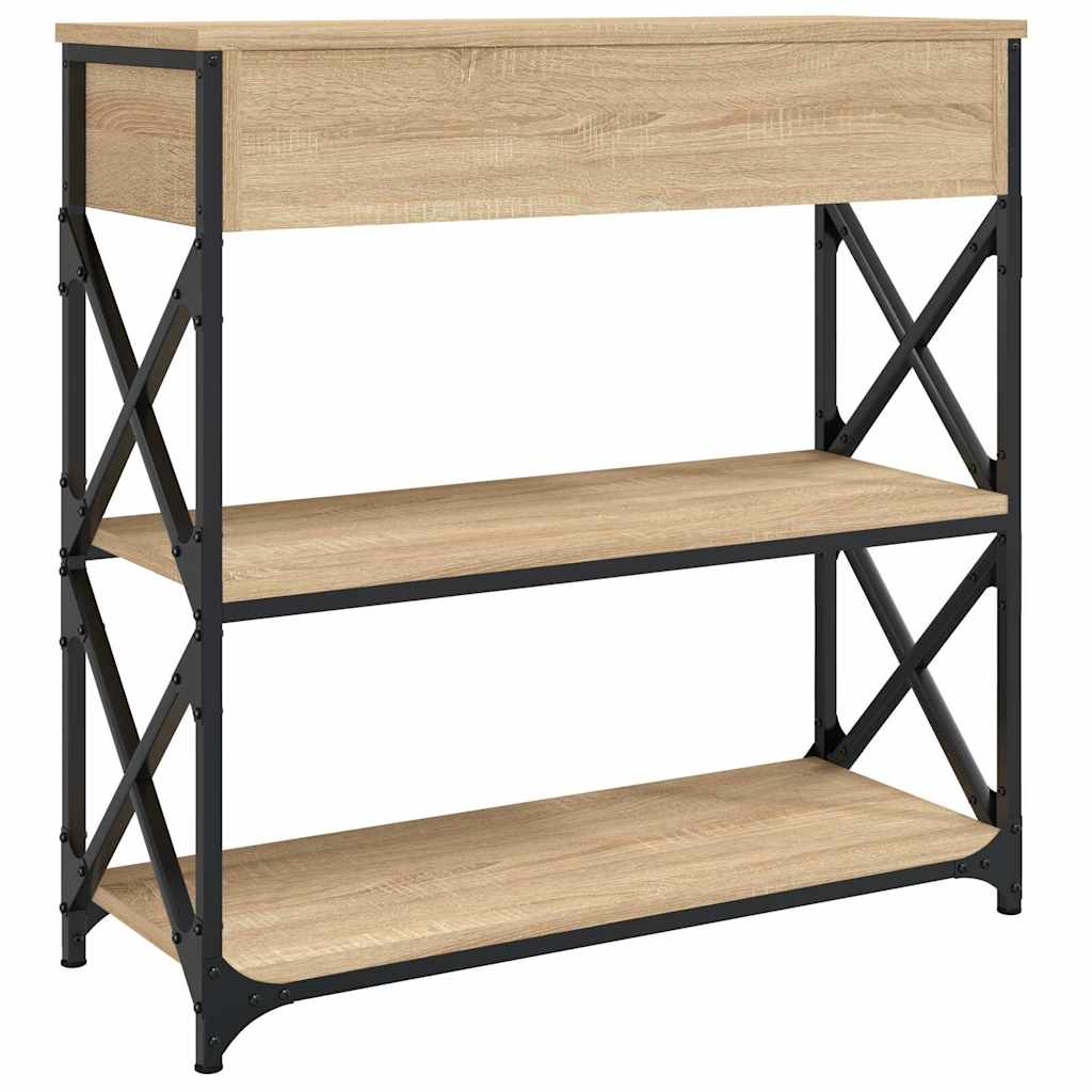 Table console chêne sonoma 75x28x75 cm bois d'ingénierie - XIOS
