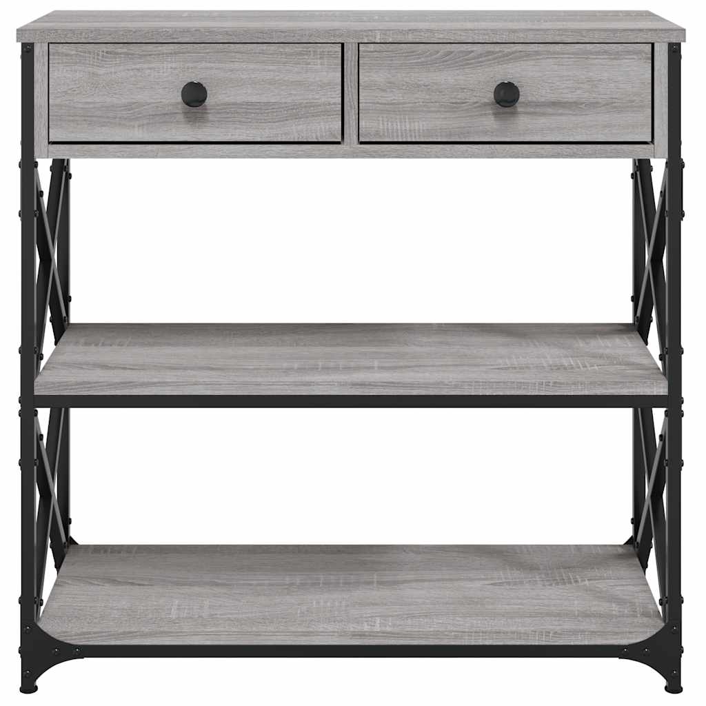 Table console sonoma gris 75x28x75 cm bois d'ingénierie - XIOS