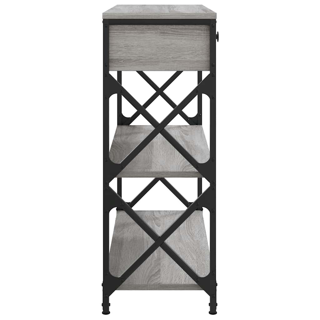 Table console sonoma gris 75x28x75 cm bois d'ingénierie - XIOS
