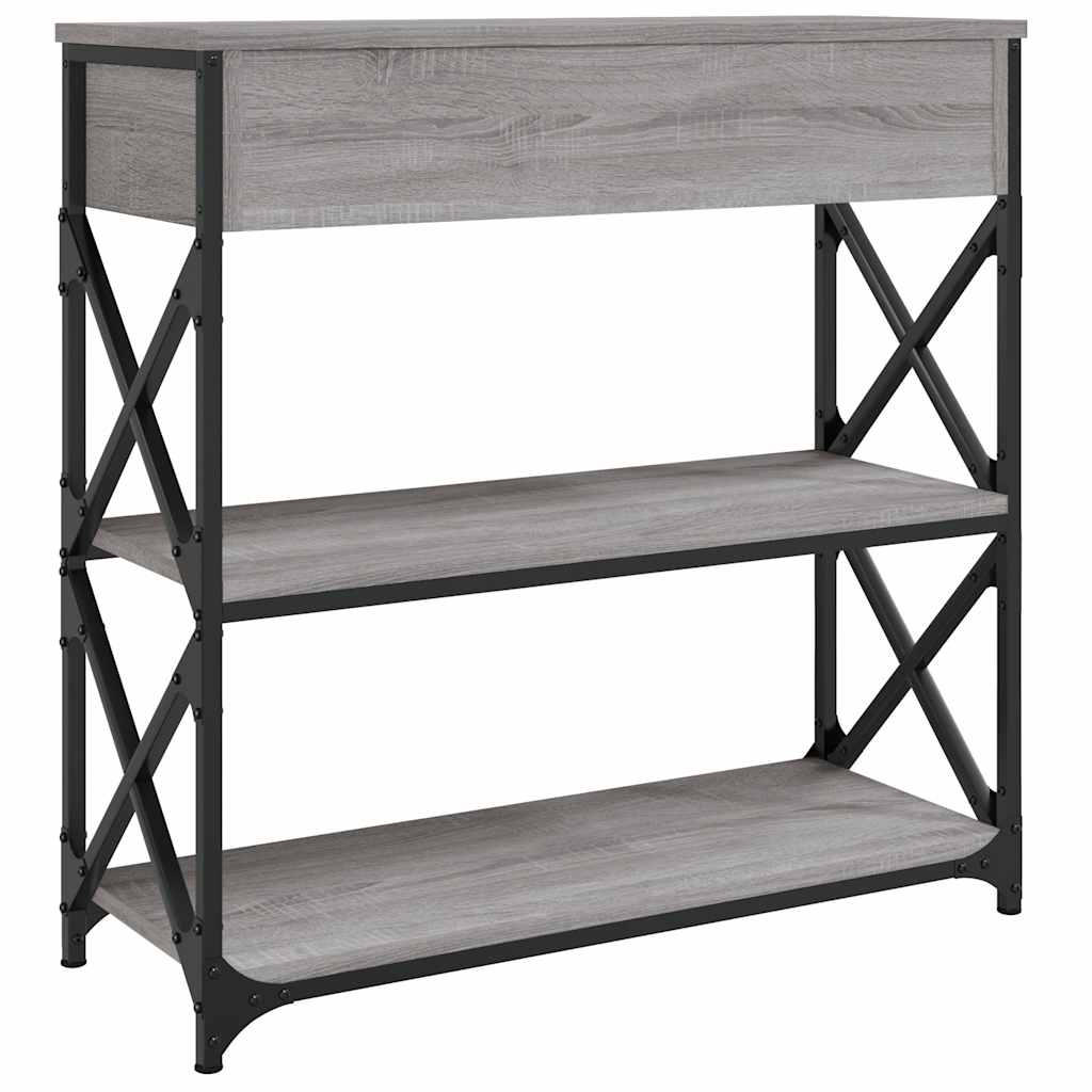Table console sonoma gris 75x28x75 cm bois d'ingénierie - XIOS