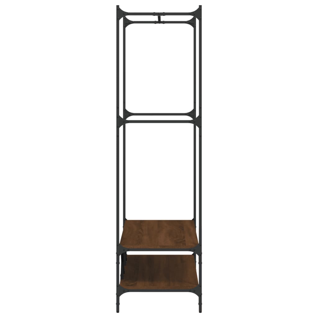 Porte-vêtements avec étagères chêne marron bois d'ingénierie - XIOS