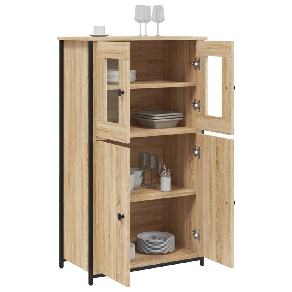Buffet haut chêne sonoma 62x32x106,5 cm bois d'ingénierie - XIOS