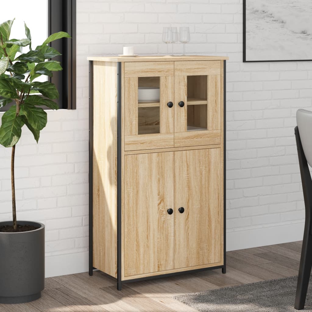 Buffet haut chêne sonoma 62x32x106,5 cm bois d'ingénierie - XIOS