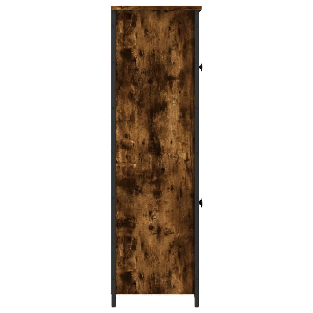 Buffet haut chêne fumé 62x32x106,5 cm bois d'ingénierie - XIOS