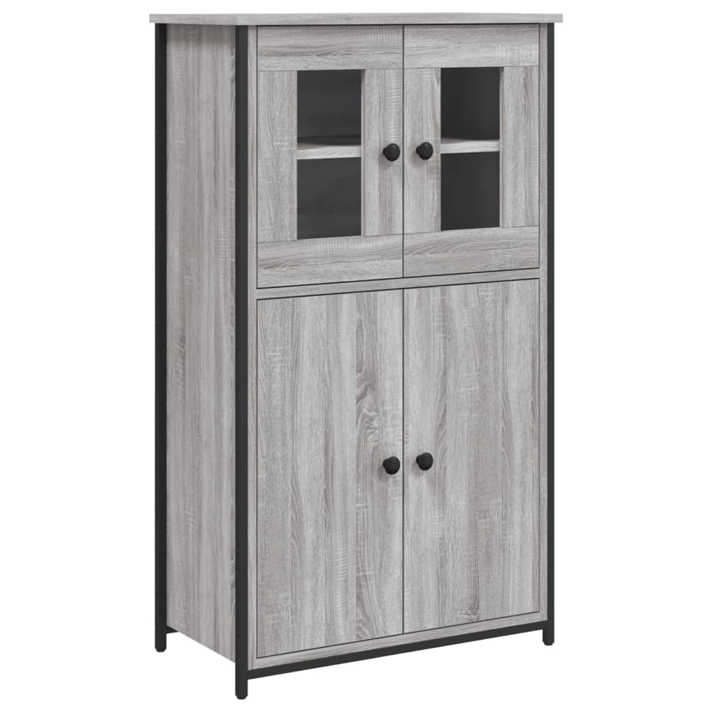 Buffet haut sonoma gris 62x32x106,5 cm bois d'ingénierie - XIOS