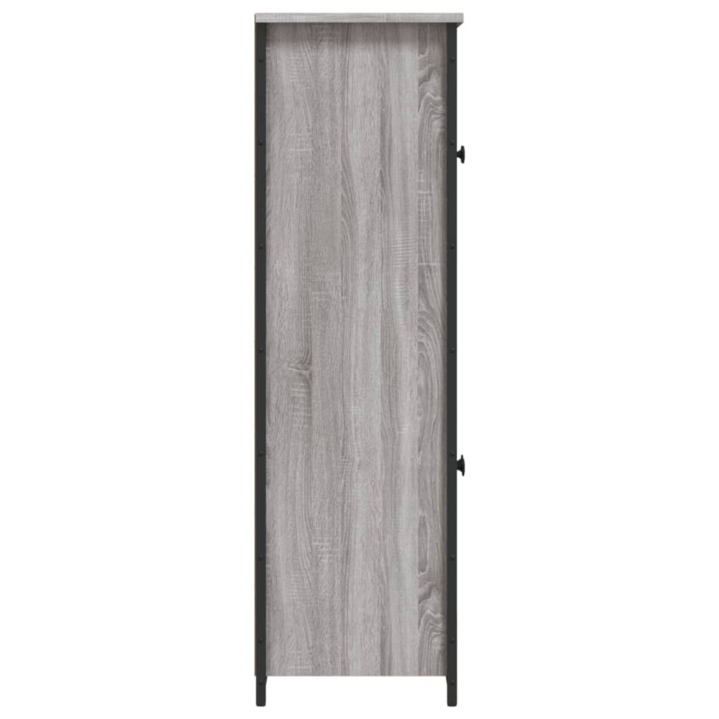 Buffet haut sonoma gris 62x32x106,5 cm bois d'ingénierie - XIOS