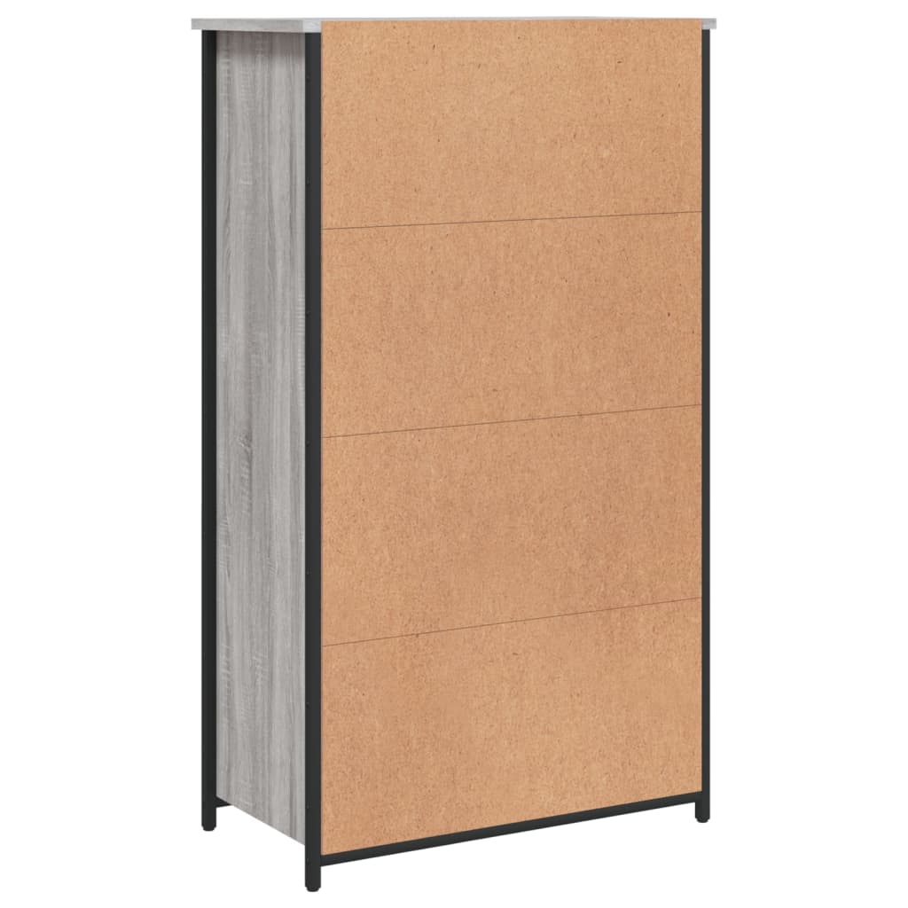 Buffet haut sonoma gris 62x32x106,5 cm bois d'ingénierie - XIOS