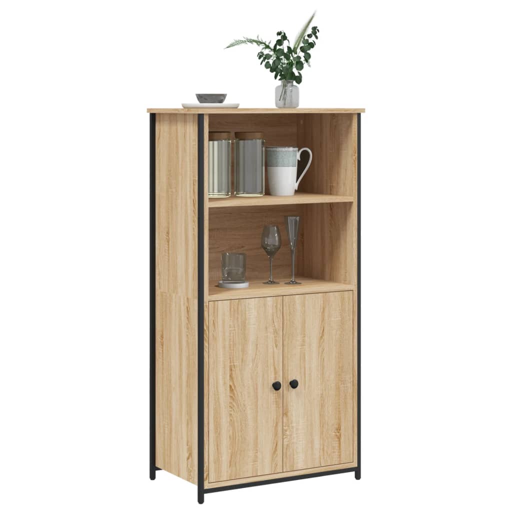Buffet haut chêne sonoma 62x36x121,5 cm bois d'ingénierie - XIOS