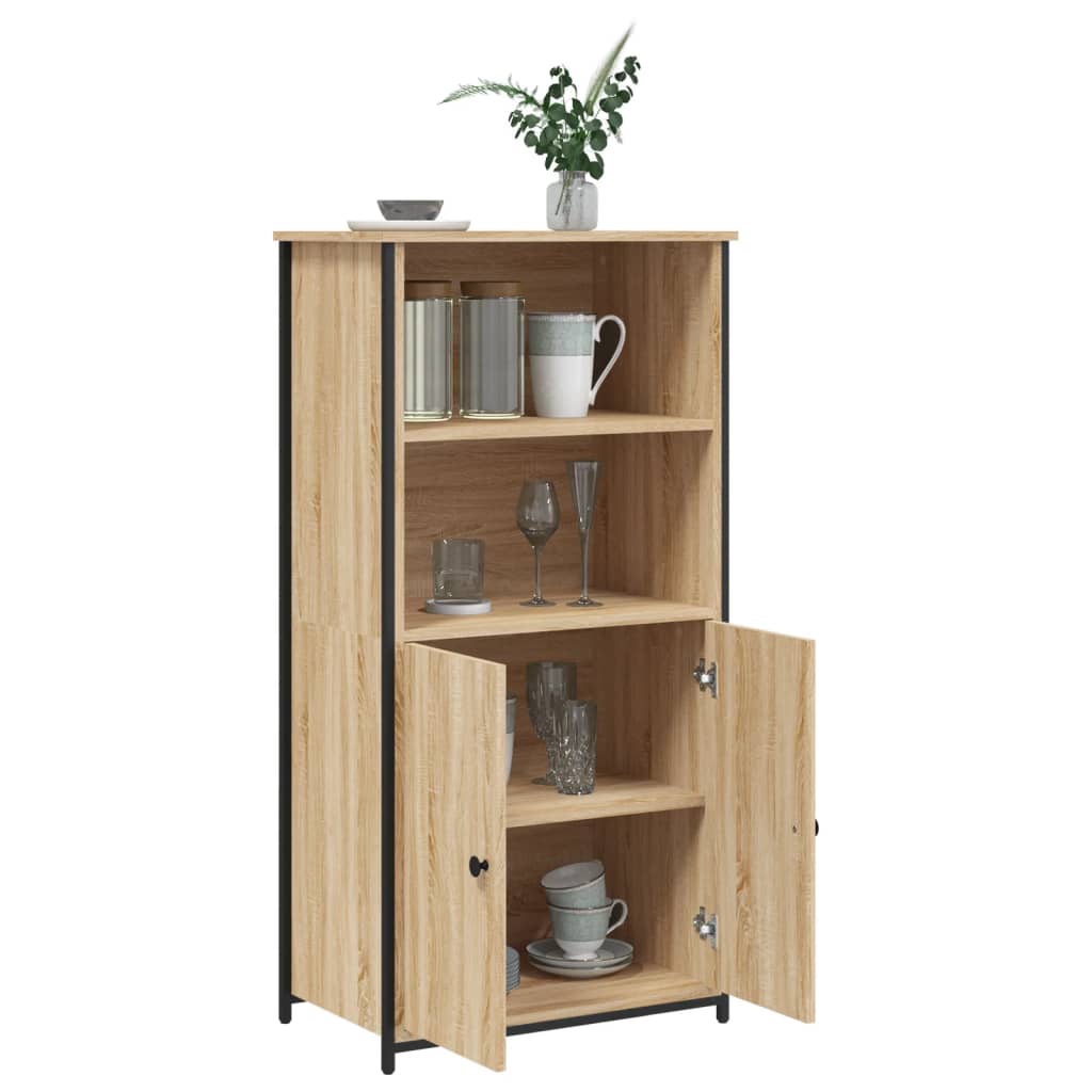 Buffet haut chêne sonoma 62x36x121,5 cm bois d'ingénierie - XIOS