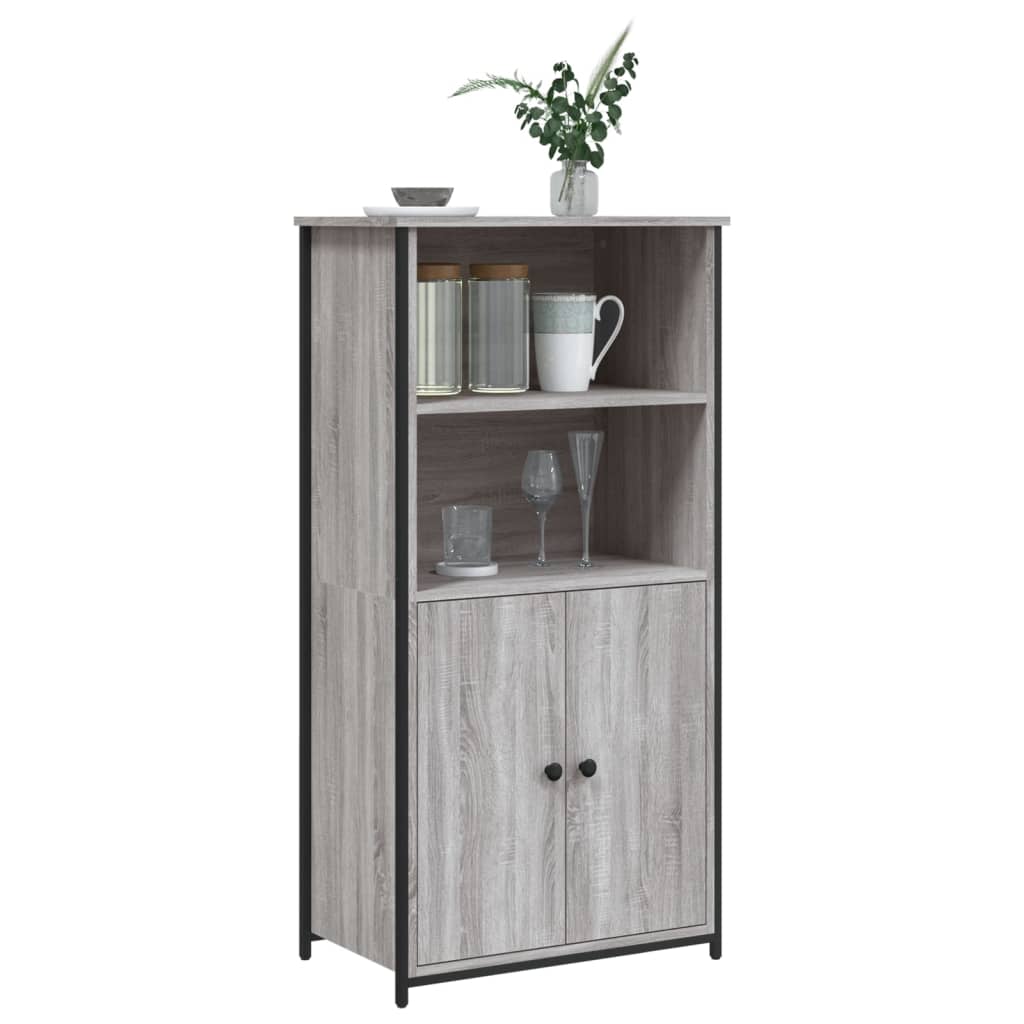 Buffet haut sonoma gris 62x36x121,5 cm bois d'ingénierie - XIOS
