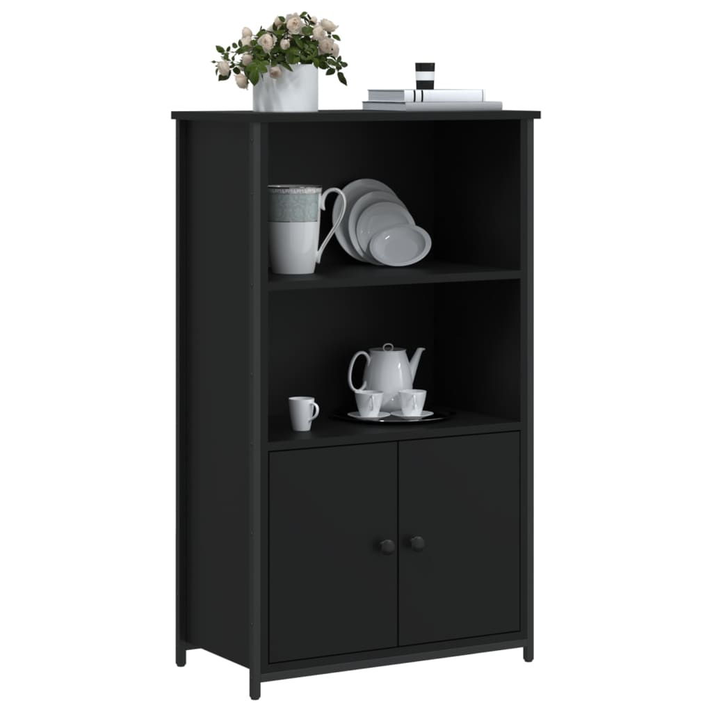 Buffet haut noir 62x32x103,5 cm bois d'ingénierie - XIOS