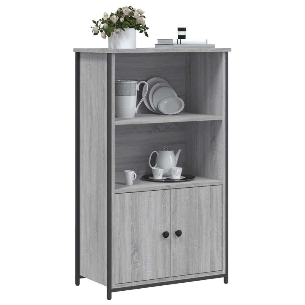 Buffet haut sonoma gris 62x32x103,5 cm bois d'ingénierie - XIOS