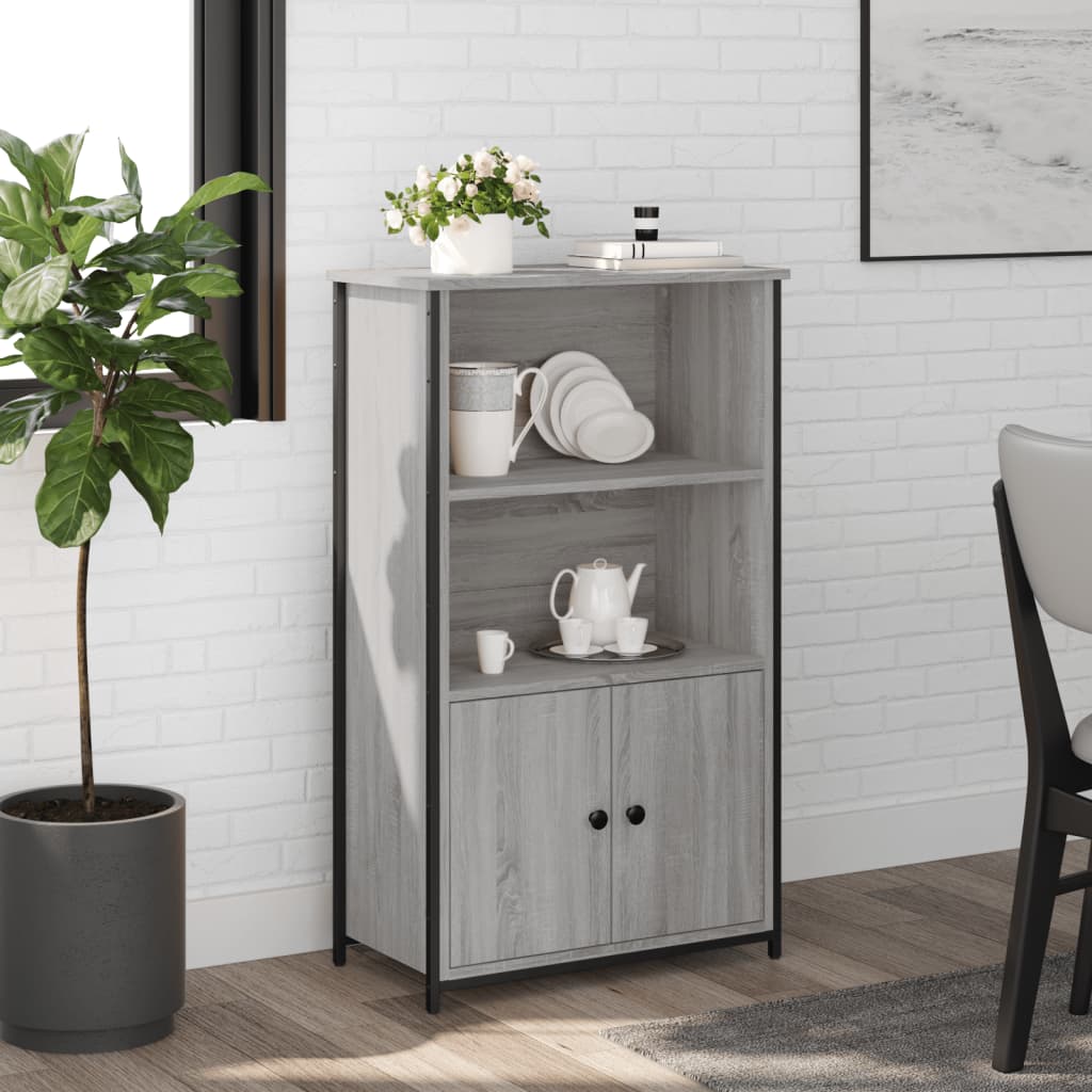 Buffet haut sonoma gris 62x32x103,5 cm bois d'ingénierie - XIOS