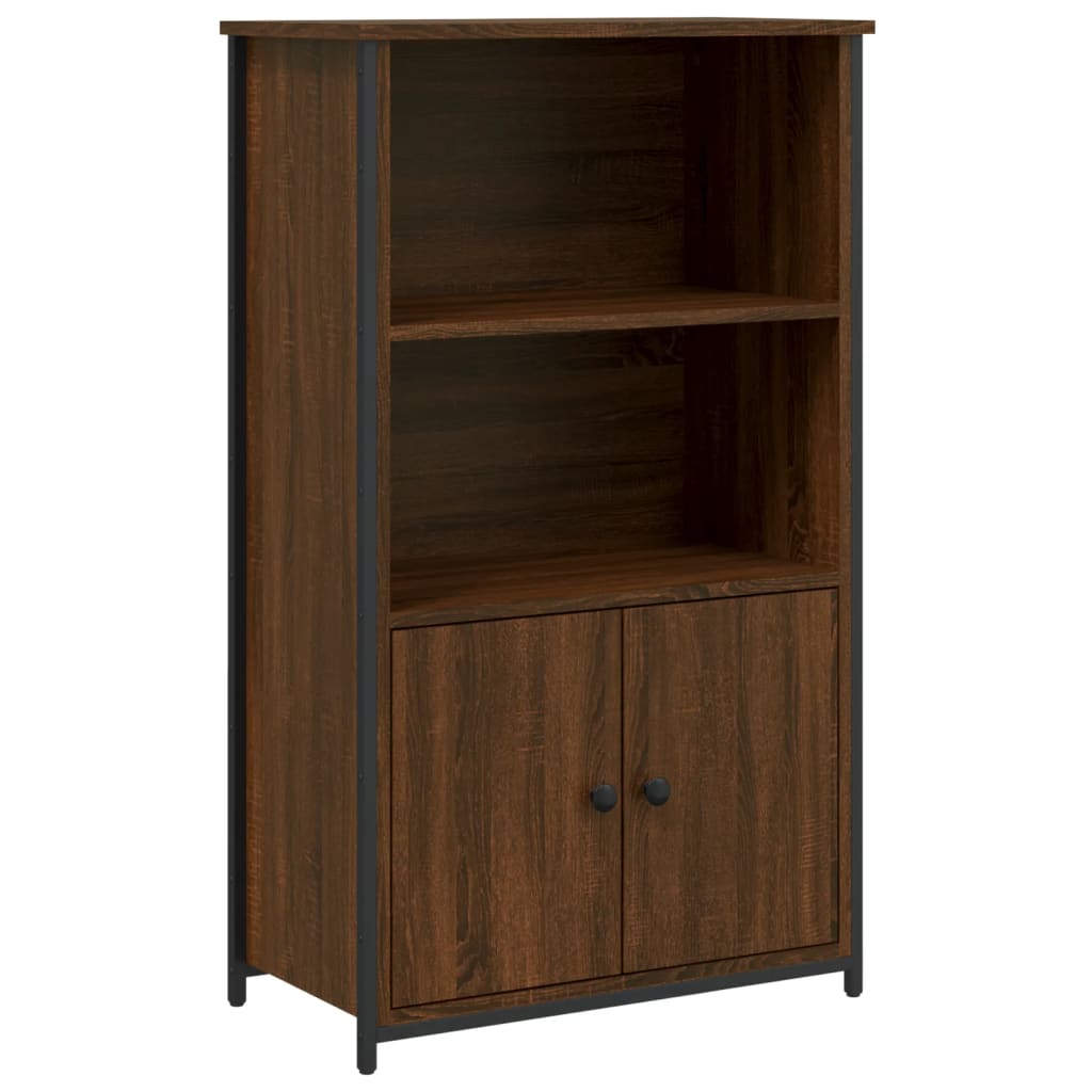 Buffet haut chêne marron 62x32x103,5 cm bois d'ingénierie - XIOS