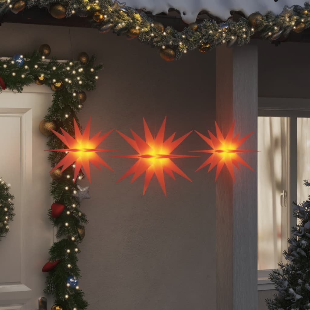Lumières de Noël avec LED 3 pcs pliable rouge - XIOS