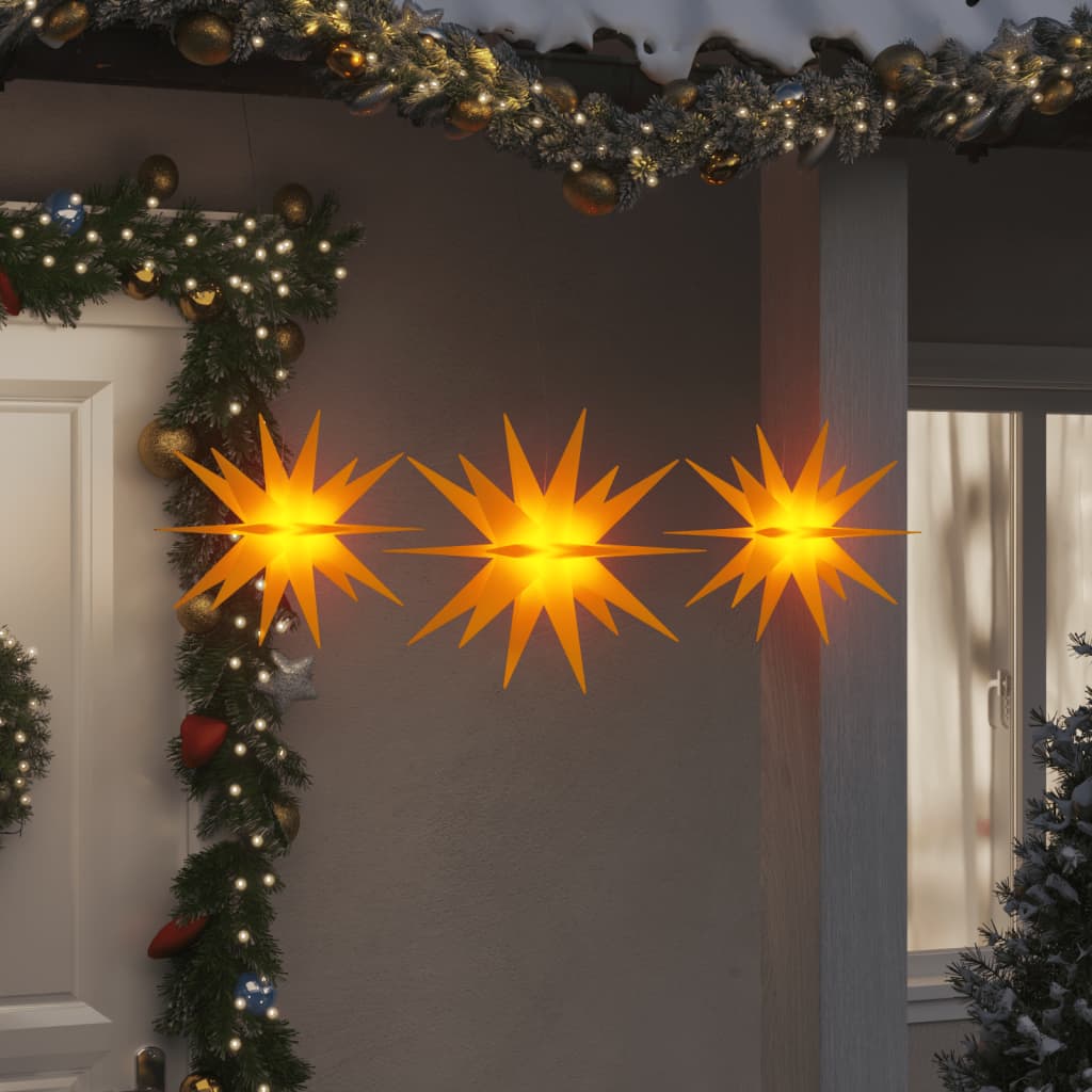 Lumières de Noël avec LED 3 pcs pliable jaune - XIOS