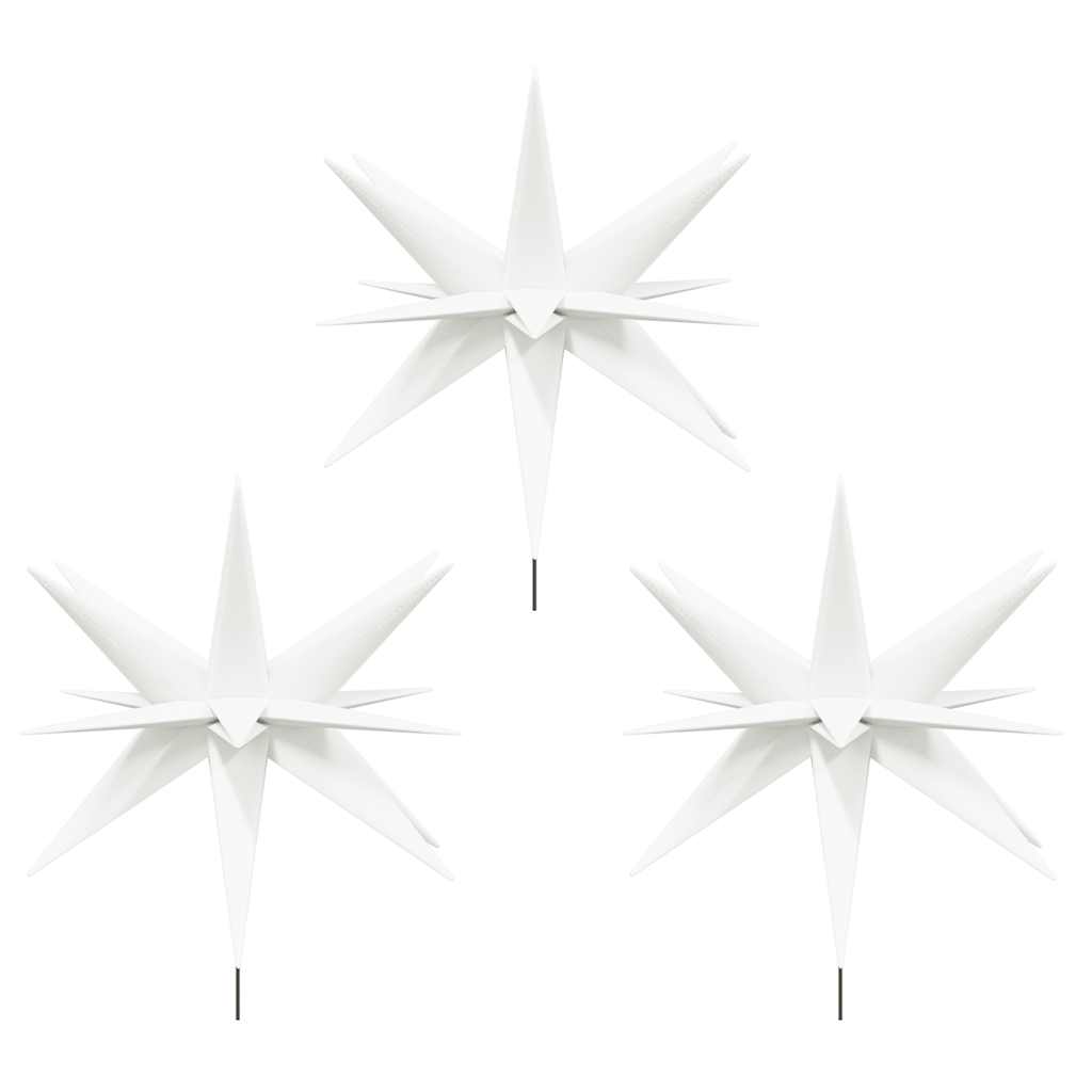 Lumières de Noël avec piquets 3 pcs LED pliable blanc 35 cm - XIOS