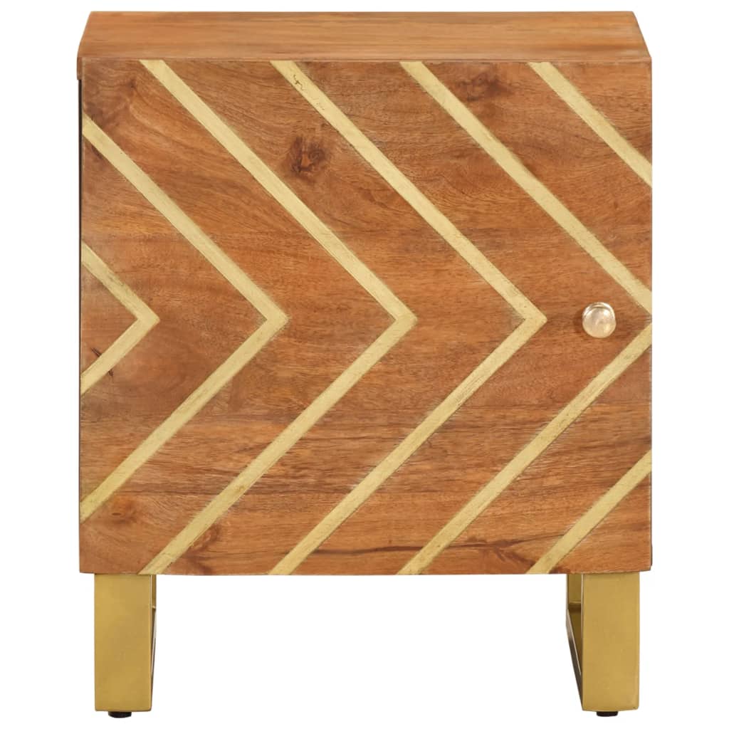 Tables de chevet 2 pcs marron et noir bois de manguier solide - XIOS