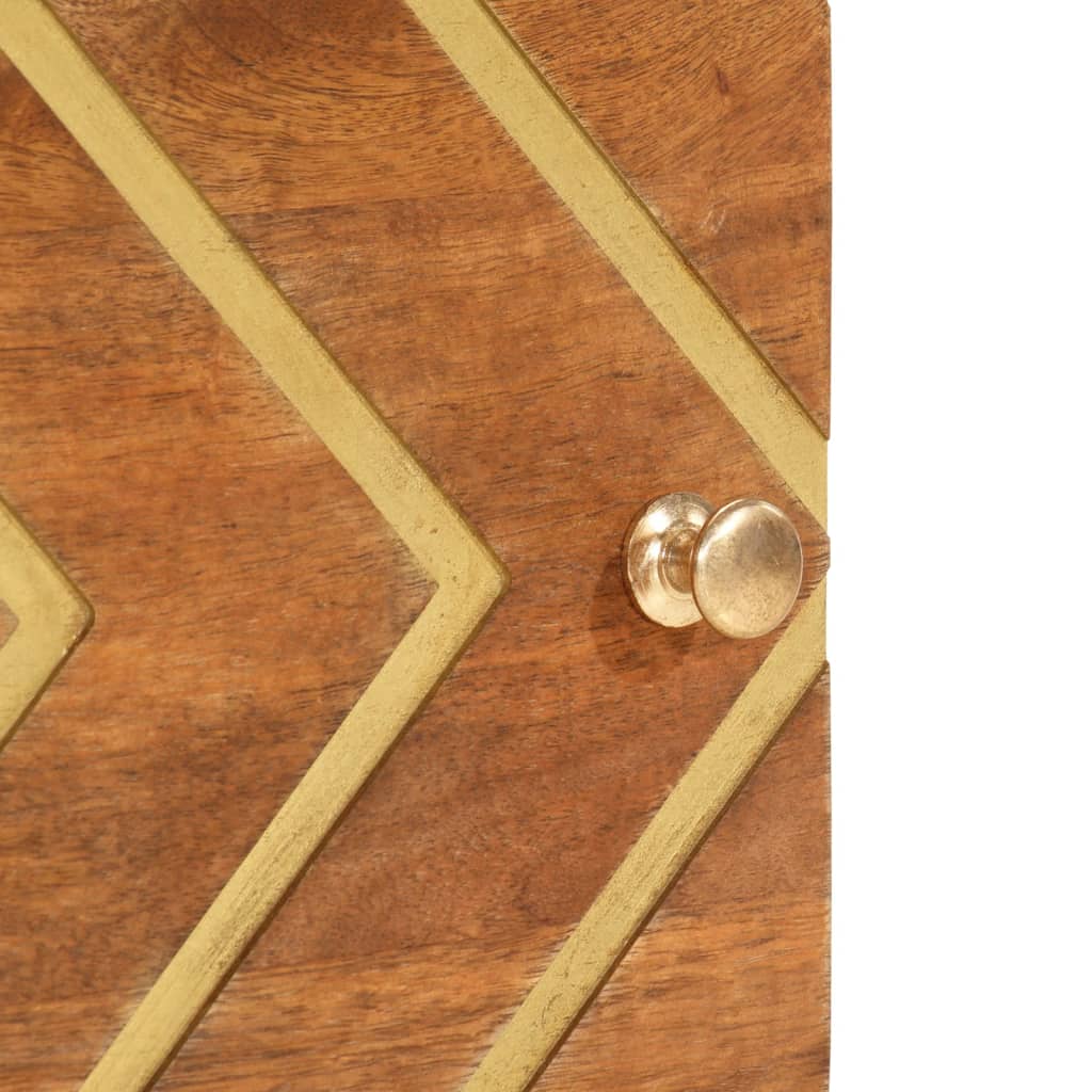 Tables de chevet 2 pcs marron et noir bois de manguier solide - XIOS