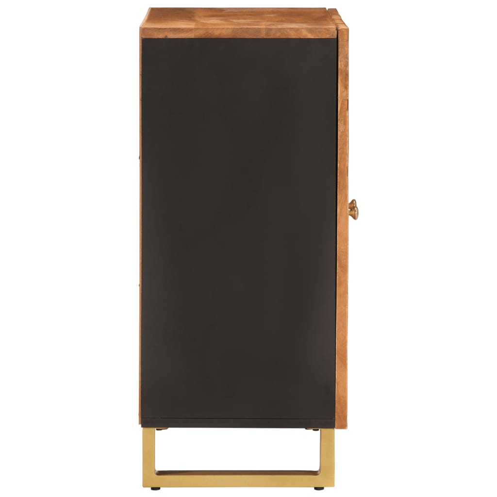 Armoire latérale marron et noir 60x33,5x75 cm bois de manguier - XIOS