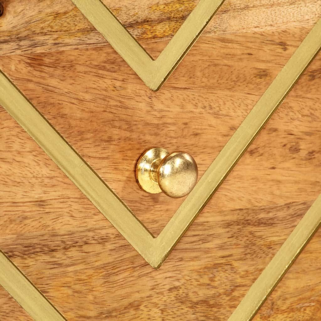 Tables de chevet 2 pcs marron et noir bois de manguier solide - XIOS