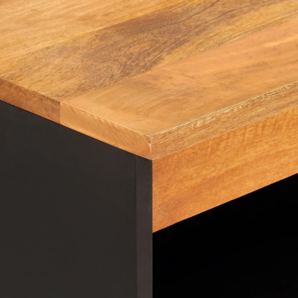 Armoire latérale marron et noir 60x33,5x75 cm bois de manguier - XIOS