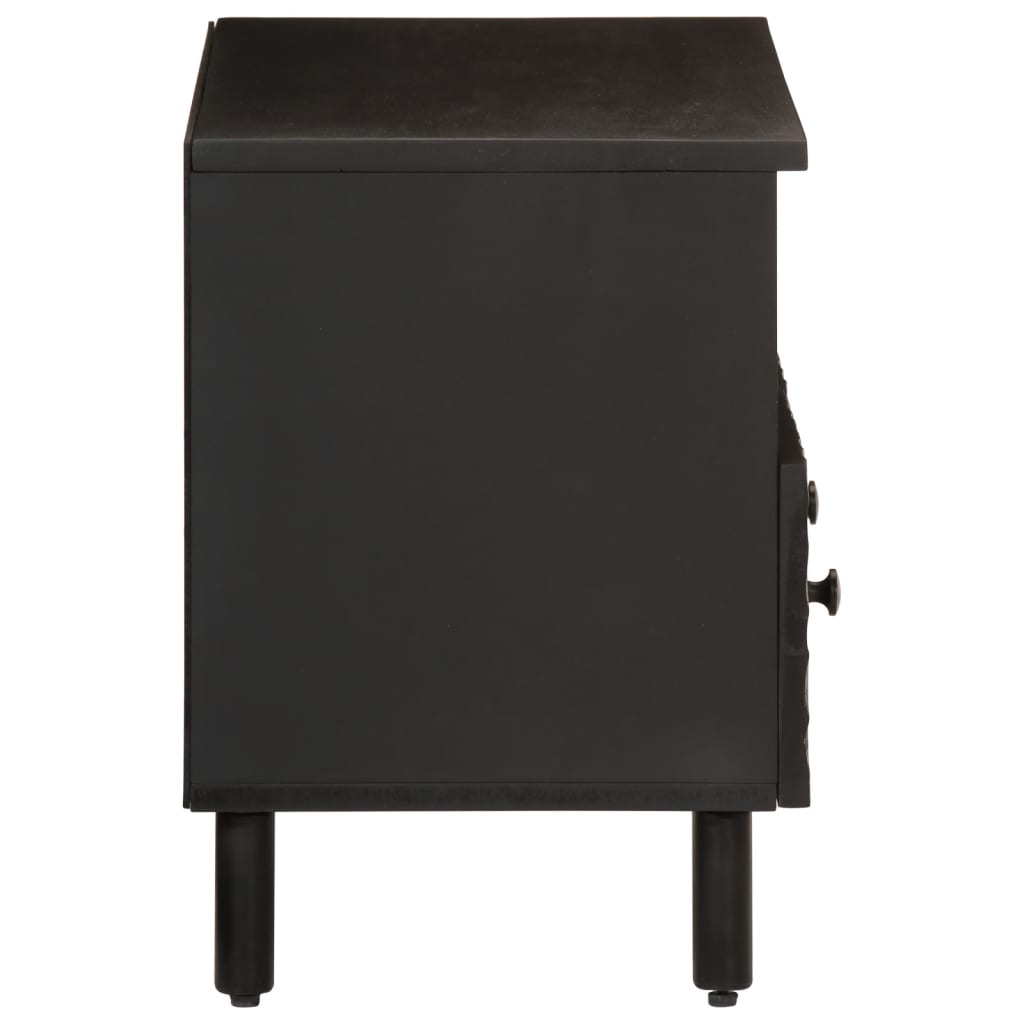 Meuble TV noir 70x33x46 cm bois massif de manguier - XIOS