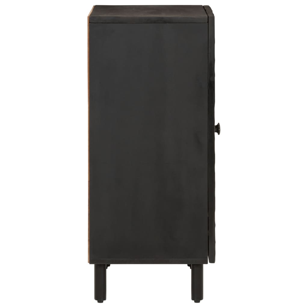 Armoire latérale noir 60x33x75 cm bois massif de manguier - XIOS